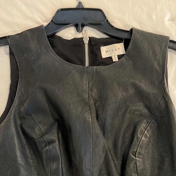 Milly black leather dress- size 2 - Picture 1 of 7